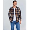 COOFANDY Mens 6.35 oz Flannel Shirts Long Sleeve Button Down Shirt Casual Shirts Work Shirts for Men(Homestead Plaid)