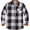 COOFANDY Mens 6.35 oz Flannel Shirts Long Sleeve Button Down Shirt Casual Shirts Work Shirts for Men(Huntsman Charcoal Plaid)