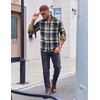 COOFANDY Mens 6.35 oz Flannel Shirts Long Sleeve Button Down Shirt Casual Shirts Work Shirts for Men(Midnight Water Plaid)