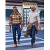 COOFANDY Mens 6.35 oz Flannel Shirts Long Sleeve Button Down Shirt Casual Shirts Work Shirts for Men(Wine Red)