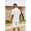 COOFANDY Men’s Button Down Shirts Short Sleeve Casual Cotton Shirts(White)