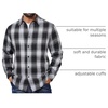 COOFANDY Mens Flannel Shirts Long Sleeve Plaid Button Down Shirts Casual(Black/White)