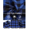 COOFANDY Mens Flannel Shirts Long Sleeve Plaid Button Down Shirts Casual(Blue Checkered)