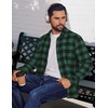 COOFANDY Mens Flannel Shirts Long Sleeve Plaid Button Down Shirts Casual(Green Checkered)