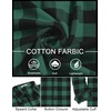 COOFANDY Mens Flannel Shirts Long Sleeve Plaid Button Down Shirts Casual(Green Checkered)