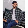 COOFANDY Mens Flannel Shirts Long Sleeve Plaid Button Down Shirts Casual(Grey Checkered)