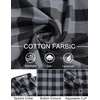 COOFANDY Mens Flannel Shirts Long Sleeve Plaid Button Down Shirts Casual(Grey Checkered)