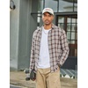 COOFANDY Mens Flannel Shirts Long Sleeve Plaid Button Down Shirts Casual(Khaki Plaid)