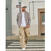 COOFANDY Mens Flannel Shirts Long Sleeve Plaid Button Down Shirts Casual(Khaki Plaid)