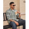 COOFANDY Mens Flannel Shirts Long Sleeve Plaid Button Down Shirts Casual(Light Green)