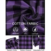 COOFANDY Mens Flannel Shirts Long Sleeve Plaid Button Down Shirts Casual(Purple)