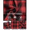 COOFANDY Mens Flannel Shirts Long Sleeve Plaid Button Down Shirts Casual(Red/Black)