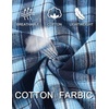 COOFANDY Mens Flannel Shirts Long Sleeve Plaid Button Down Shirts Casual(Sky Blue)