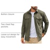 COOFANDY Mens Shirt Jacket Long Sleeve Button Down Shirt for Mens Shackets(Army Green)