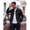 COOFANDY Mens Shirt Jacket Long Sleeve Button Down Shirt for Mens Shackets(Black)