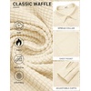 COOFANDY Men’s Waffle Shirt Jacket Casual Overshirt Long Sleeve Lightweight Textured Shacket with Pocket(Caramel)