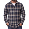 Navy Tan Plaid