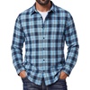 COOFANDY Mens Flannel Shirts Long Sleeve Plaid Button Down Shirts Casual(Sky Blue)