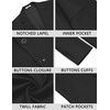 COOFANDY Men’s Casual Blazer Jacket Slim Fit Two Button Suit Jackets(Black)