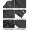 COOFANDY Men’s Casual Blazer Jacket Slim Fit Two Button Suit Jackets(Dark Grey)