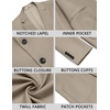 COOFANDY Men’s Casual Blazer Jacket Slim Fit Two Button Suit Jackets(Khaki)