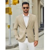 COOFANDY Men’s Casual Blazer Jacket Slim Fit Two Button Suit Jackets(Light Khaki)