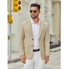 COOFANDY Men’s Casual Blazer Jacket Slim Fit Two Button Suit Jackets(Light Khaki)