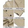 COOFANDY Men’s Casual Blazer Jacket Slim Fit Two Button Suit Jackets(Light Khaki)