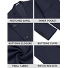 COOFANDY Men’s Casual Blazer Jacket Slim Fit Two Button Suit Jackets(Navy Blue)