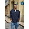 COOFANDY Mens Heavyweight Denim Shirt Long Sleeve Button Down Jean Jacket(Dark Indigo)