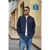 COOFANDY Mens Heavyweight Denim Shirt Long Sleeve Button Down Jean Jacket(Dark Indigo)