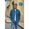 COOFANDY Mens Heavyweight Denim Shirt Long Sleeve Button Down Jean Jacket(Demin Blue)