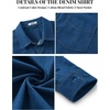 COOFANDY Mens Heavyweight Denim Shirt Long Sleeve Button Down Jean Jacket(Medium Blue)