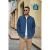 COOFANDY Mens Heavyweight Denim Shirt Long Sleeve Button Down Jean Jacket(Medium Blue)