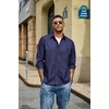 COOFANDY Mens Heavyweight Denim Shirt Long Sleeve Button Down Jean Jacket(Raw Denim)