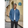 COOFANDY Mens Heavyweight Denim Shirt Long Sleeve Button Down Jean Jacket(Slate Blue)
