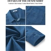 COOFANDY Mens Heavyweight Denim Shirt Long Sleeve Button Down Jean Jacket(Slate Blue)