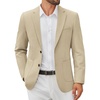 COOFANDY Men’s Casual Blazer Jacket Slim Fit Two Button Suit Jackets(Light Khaki)