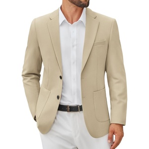 COOFANDY Men’s Casual Blazer Jacket Slim Fit Two Button Suit Jackets(Light Khaki)