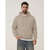 COOFANDY Men’s Fleece Hoodie Long Sleeve Hooded Sweatshirt Casual Basic Essential Drawstring Pullover Hoodie With Pocket(Apricot)