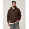 COOFANDY Men’s Fleece Hoodie Long Sleeve Hooded Sweatshirt Casual Basic Essential Drawstring Pullover Hoodie With Pocket(Brown)