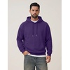 COOFANDY Men’s Fleece Hoodie Long Sleeve Hooded Sweatshirt Casual Basic Essential Drawstring Pullover Hoodie With Pocket(Purple)