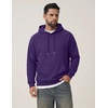COOFANDY Men’s Fleece Hoodie Long Sleeve Hooded Sweatshirt Casual Basic Essential Drawstring Pullover Hoodie With Pocket(Purple)