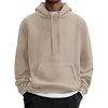 COOFANDY Men’s Fleece Hoodie Long Sleeve Hooded Sweatshirt Casual Basic Essential Drawstring Pullover Hoodie With Pocket(Apricot)