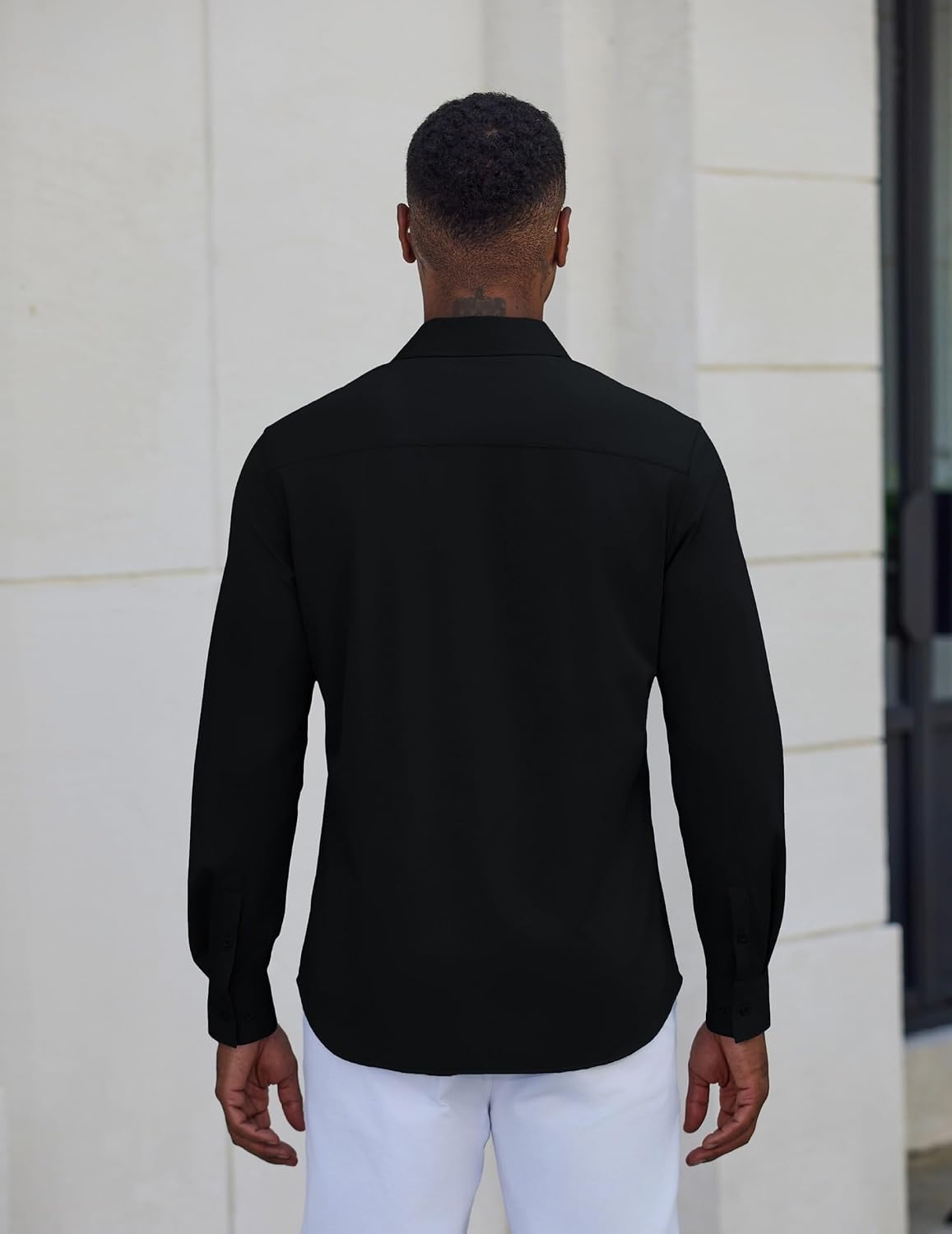 image:imageCOOFANDY Mens Dress Shirt Long Sleeve Wrinkle Free Casual Button Down ShirtBlack
