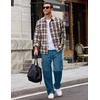 COOFANDY Men Casual Cargo Pants Hiking Joggers Sweatpant with Multi Pockets(Grey Blue)