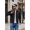 COOFANDY Men’s Casual Work Jacket Quilted Lined Jackets Fall Winter Coat(Black)