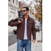 COOFANDY Men’s Casual Work Jacket Quilted Lined Jackets Fall Winter Coat(Brown)