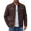 COOFANDY Men’s Casual Work Jacket Quilted Lined Jackets Fall Winter Coat(Brown)