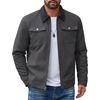 COOFANDY Men’s Casual Work Jacket Quilted Lined Jackets Fall Winter Coat(Dark Grey)